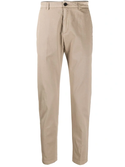 Department 5 Slim Fit Pleated Detail Chino Trousers In Taupe