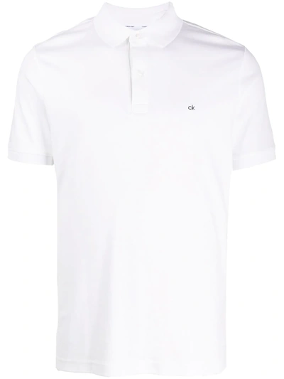 Calvin Klein Short Sleeve Polo Shirt In White