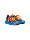 Dolce & Gabbana Kids' Daymaster Sneakers In Mixed Materials In Multicolored