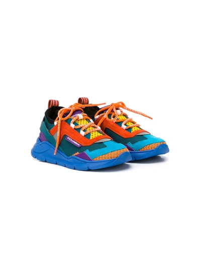 Dolce & Gabbana Kids' Daymaster Trainers In Mixed Materials In Multicolored