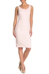 Betsey Johnson Scoop Neck Sleeveless Crepe Midi Dress In Soft Pink