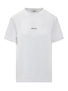 Msgm Logo-print Short-sleeved T-shirt In White