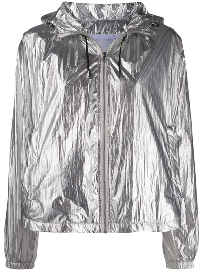 Pinko Metallic-print Hooded Jacket