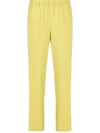 Alberto Biani Elasticated Slim-fit Trousers In Yellow