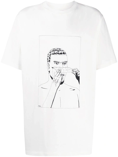 424 Short Sleeve Printed T-shirt In White