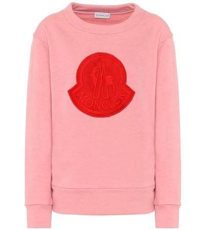 Moncler Red Maxi Patch Sweatshirt In Pink
