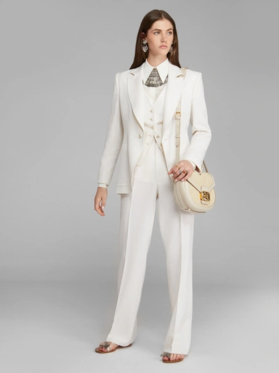 Etro Tailored Jacket With Pegaso Buttons In White