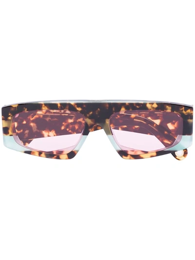 Jacquemus Brown Lunnes Tortoiseshell Sunglasses In Multicolour