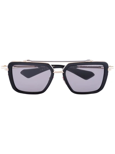 Dita Eyewear Black Mach Seven Aviator Sunglasses