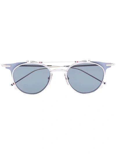 Thom Browne Silver Tone Flip-up Lens Sunglasses