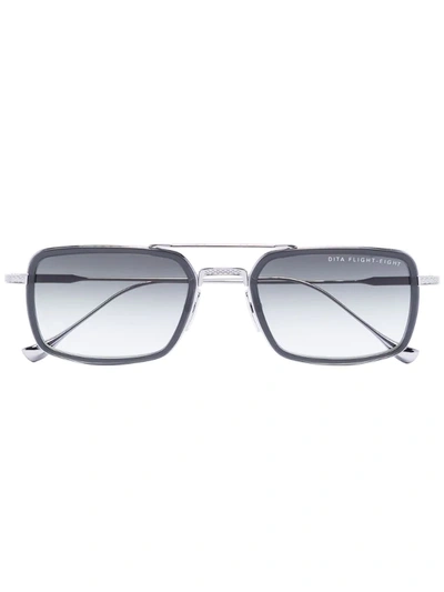 Dita Eyewear Mach Seven Square Frame Sunglasses In Black