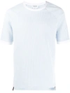 Thom Browne Seersucker Short-sleeve Ringer T-shirt In Blue