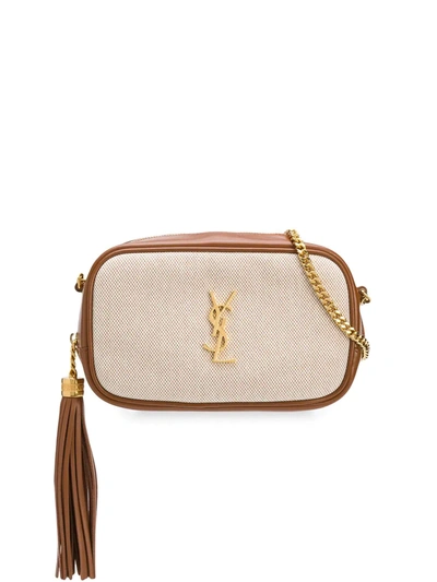 Saint Laurent Mini Lou Two-toned Crossbody Bag In Brown