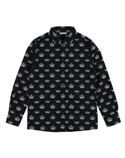 Dolce & Gabbana Kids' Patterned Shirt In Black