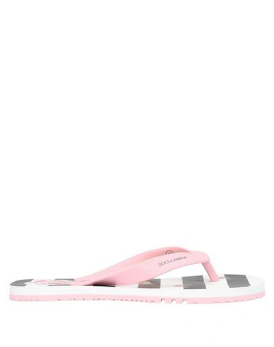 Dolce & Gabbana Kids' Toe Strap Sandals In Pink