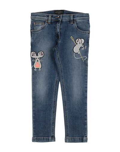 Dolce & Gabbana Kids' Denim Pants In Blue
