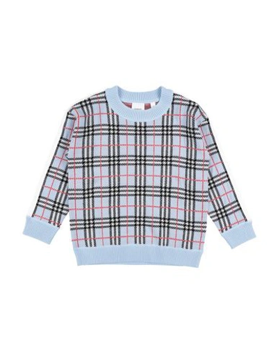 Burberry Kids' Sweaters In Sky Blue