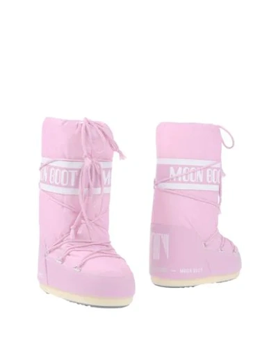 Moon Boot Knee Boots In Pink