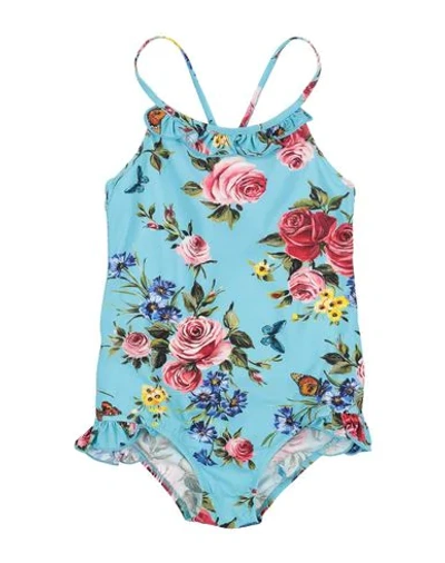 Dolce & Gabbana Kids' One-piece Swimsuits In Blue