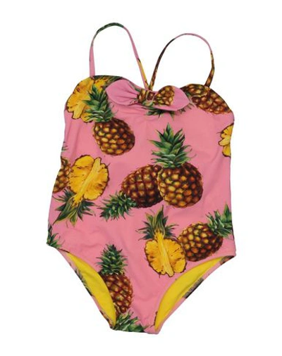 Dolce & Gabbana Kids' One-piece Swimsuits In Pink