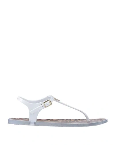 Dolce & Gabbana Kids' Toe Strap Sandals In White