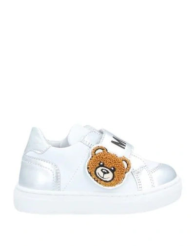 Moschino Babies' Sneakers In Silver