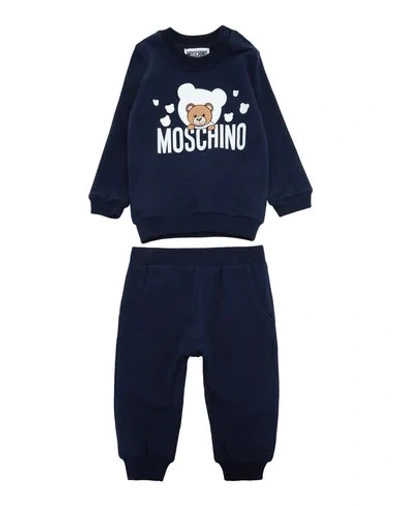 Moschino Babies' Fleece Set In Dark Blue