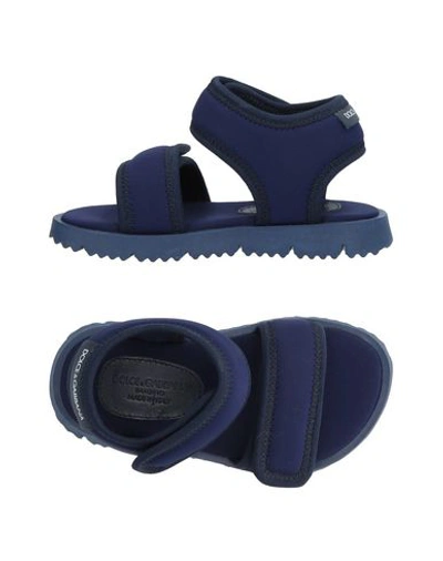 Dolce & Gabbana Babies' Sandals In Dark Blue