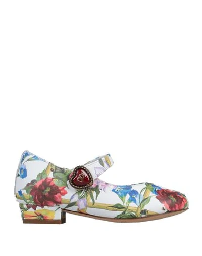 Dolce & Gabbana Babies' Ballet Flats In White