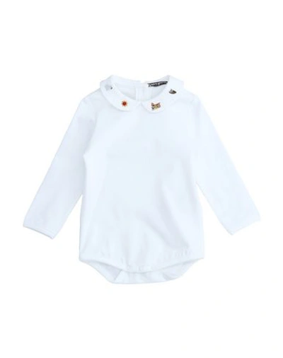 Dolce & Gabbana Babies' Bodysuits In White