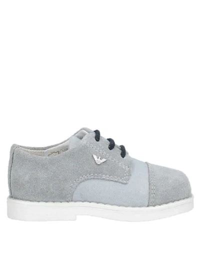 Armani Junior Babies' Laced Shoes In Grey
