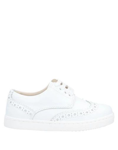 Dolce & Gabbana Babies' Laced Shoes In White