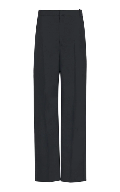 Balenciaga Twill Straight-leg Uniform Trousers In Black