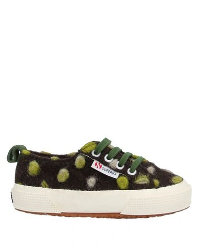 Superga Babies' Sneakers In Dark Brown