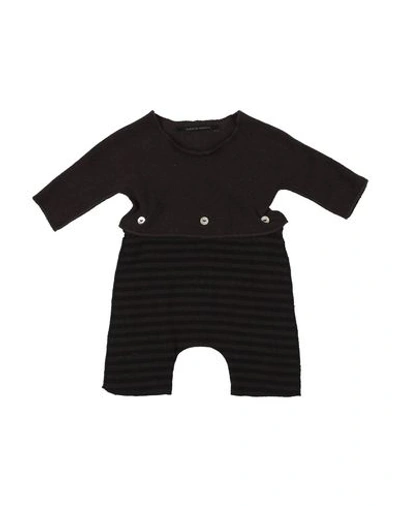 Album Di Famiglia Babies' One-pieces In Dark Brown