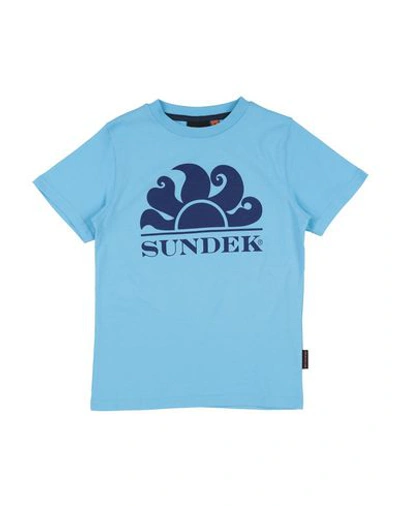 Sundek Kids' T-shirt In Azure