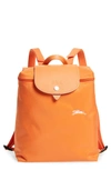 Longchamp Le Pliage Club Nylon Backpack In Orange