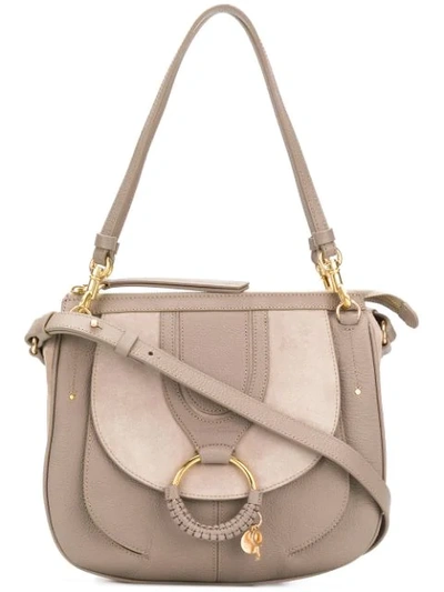 See By Chloé Hana Leather/suede Shoulder Bag In Motty Grey (grey)