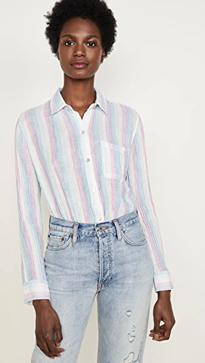 Rails Ellis Striped Blouse In Iris Stripe