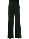 Red Valentino Snap-detailed Wool-blend Wide-leg Pants In Black