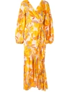 Acler Gallion Floral Dress In Yellow