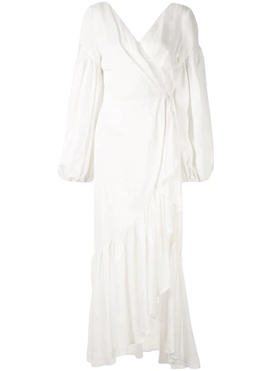 Acler Gallion Draped Dress In White