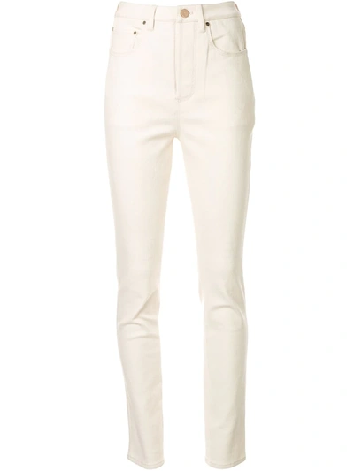 Acler Ainsley High Waisted Skinny Jeans In Neutrals