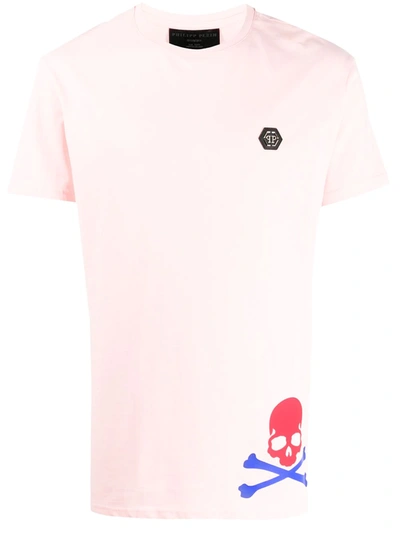 Philipp Plein Skull Relaxed-fit Cotton T-shirt In Pink