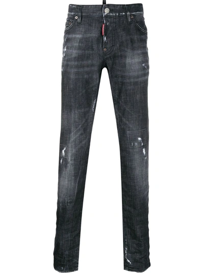 Dsquared2 Dsquared Black Jeans With Distressed Effect