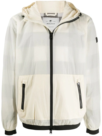 Woolrich Lightweight Buffalo Hooded Jacket In Neutrals