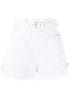 Isabel Marant Paperbag-waist Shorts In White