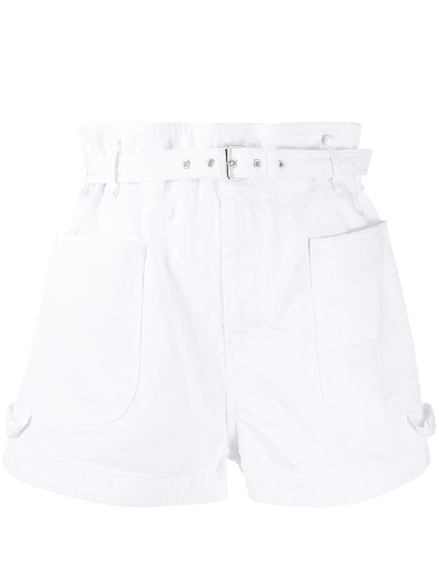 Isabel Marant Paperbag-waist Shorts In White