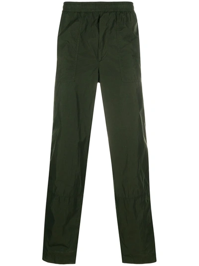 Moncler Relaxed Straight-leg Trousers In Green