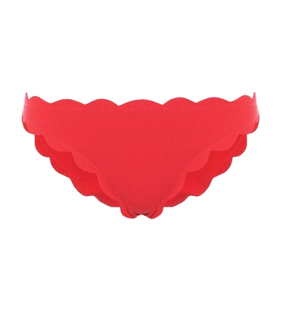 Marysia Women's Antibes Scalloped Bikini Bottom In Red